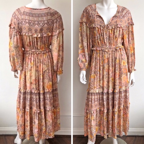 Boho Floral Print Maxi Dress - Picture 6 of 9